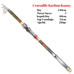 Crocodile Karbon Kamış 240cm