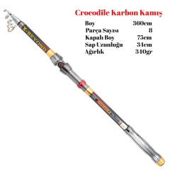 Crocodile Karbon Kamış 360cm