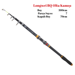 Longwei BQ Metal Kızak Kamış 300cm