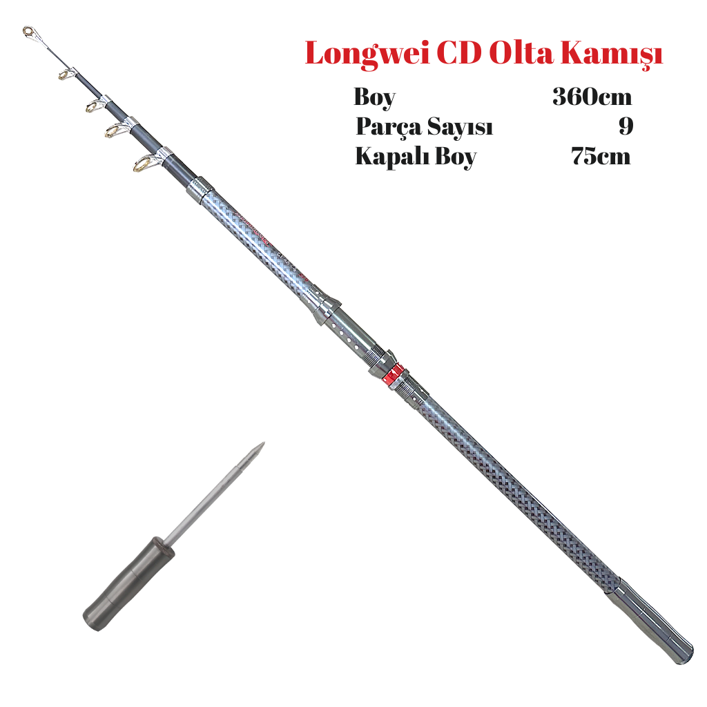 Longwei CD Gri Kamış 360cm